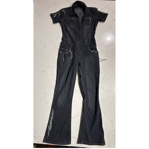 Womens Denim Jumpsuit Bell Bottoms